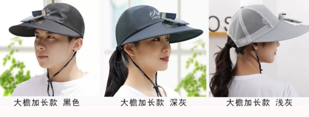 Quạt Mũ Nam Giới Trưởng Thành Câu Cá Sạc Năng Lượng Mặt Trời Mùa Hè Nữ Làm Việc Ngoài Trời Chống Nắng Mũ Có Quạt