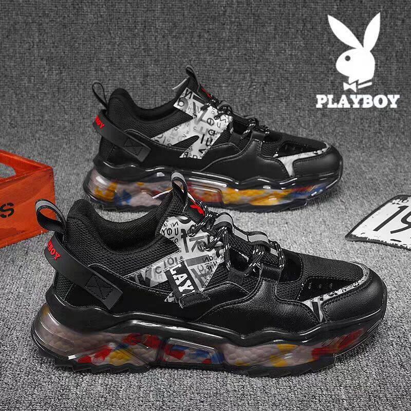 Floral Playboy men's shoes 2022 Spring and autumn new 100 hitch sports casual teens Heightening Ins and Dad Tide Shoes