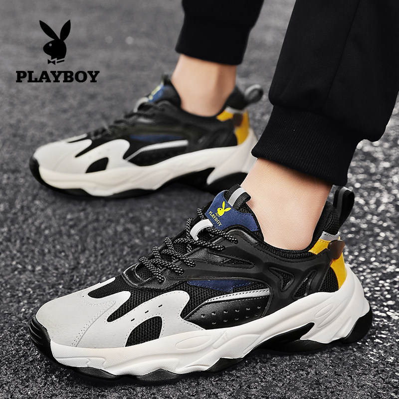 Flowers Playboy men's shoes spring Old Dad shoes ins Chains Breathable Summer Net Face Men Sports Casual Climax Shoes