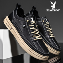 Flowers Playboy mens shoes Summer 2022 new Korean version trends 100 lap spring board shoes Breathable Leather Shoes Casual Boomer Shoes