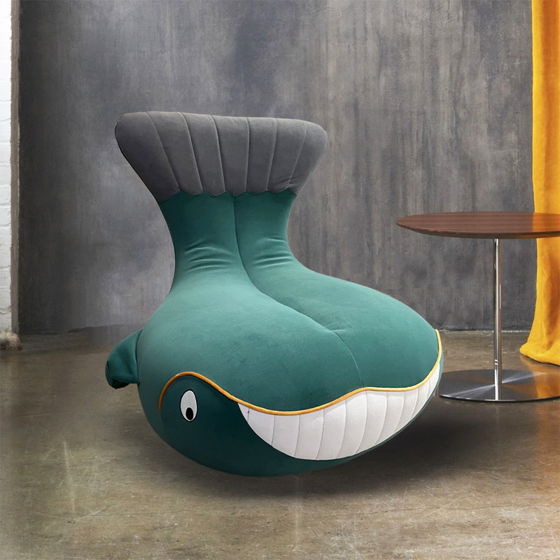 Net Red Smile Shark Chair Rotating Animal Modeling Lazy Sofa Clothing Store Single Personality Whale Living Room Leisure Chair