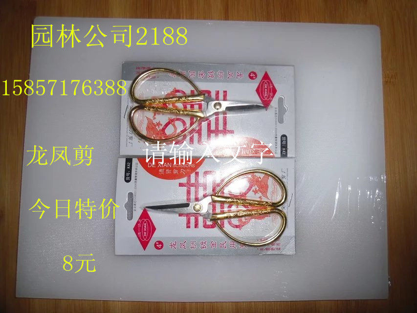 Dragon and pineapple scissors.