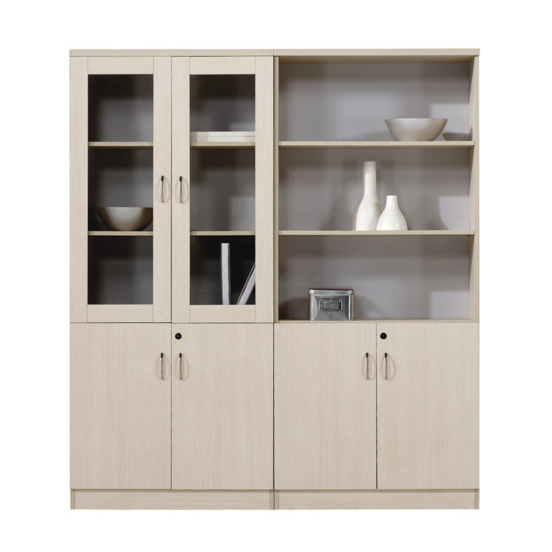 Office cabinet floor-to-ceiling file cabinet two-door four-door glass door data cabinet with lock plate file cabinet storage cabinet bookcase