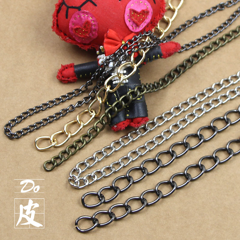 Bulk Single Ring Chain Neckline Gold Necklace Slim Chain Medium Chain Coarse Chain O Type Chain Shoulder Bag Chain Metal Package Chain Diylip Gold Bag