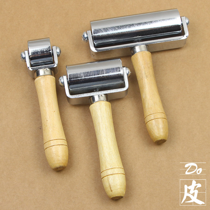 Leather Roller Pushwheel Roller Press Wheel Solid Leather Roller Side Instrumental Iron Roller Diy Handmade Leather Press Leather