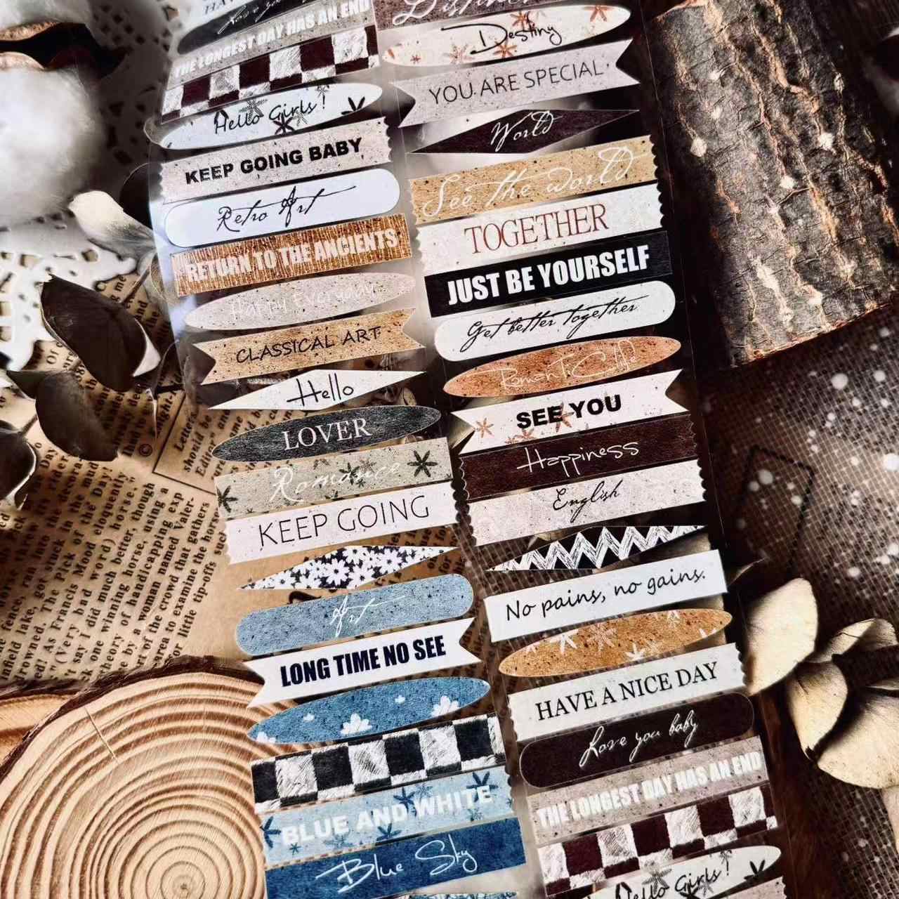 ♡海外マステ♡ 霖蓝汐原创手账  さん  怀旧拼貼（PET） 汐手账- Top 100件汐手账- 2025年11月更新- Taobao