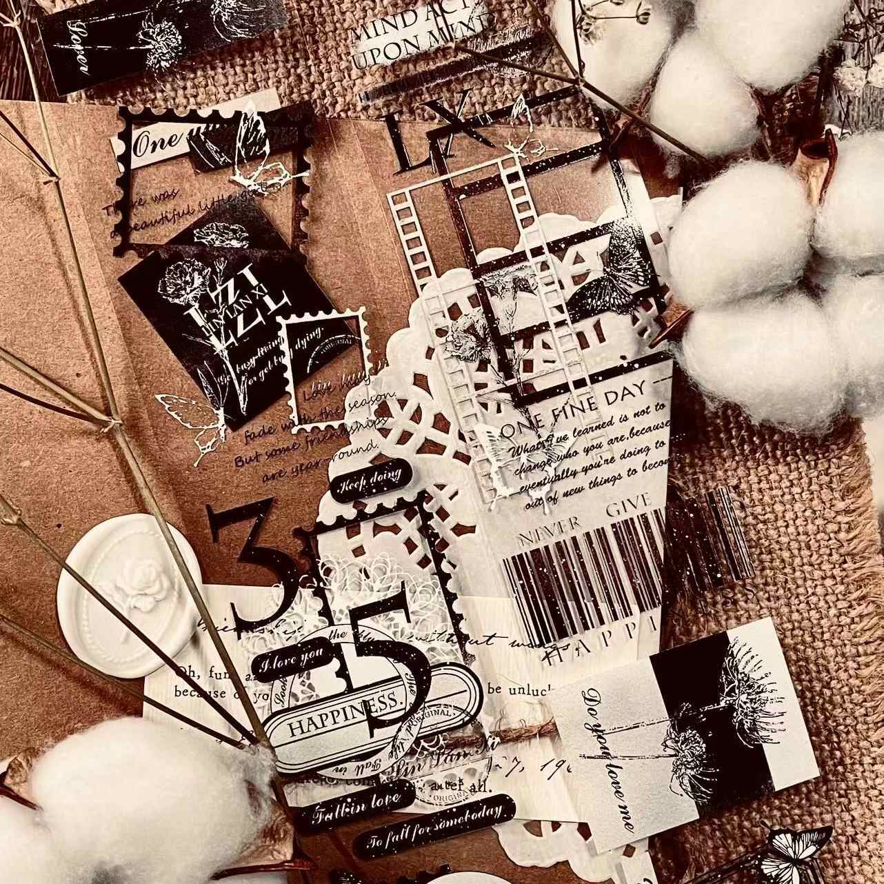 ♡海外マステ♡ 霖蓝汐原创手账  さん  怀旧拼貼（PET） 汐手账- Top 100件汐手账- 2025年11月更新- Taobao