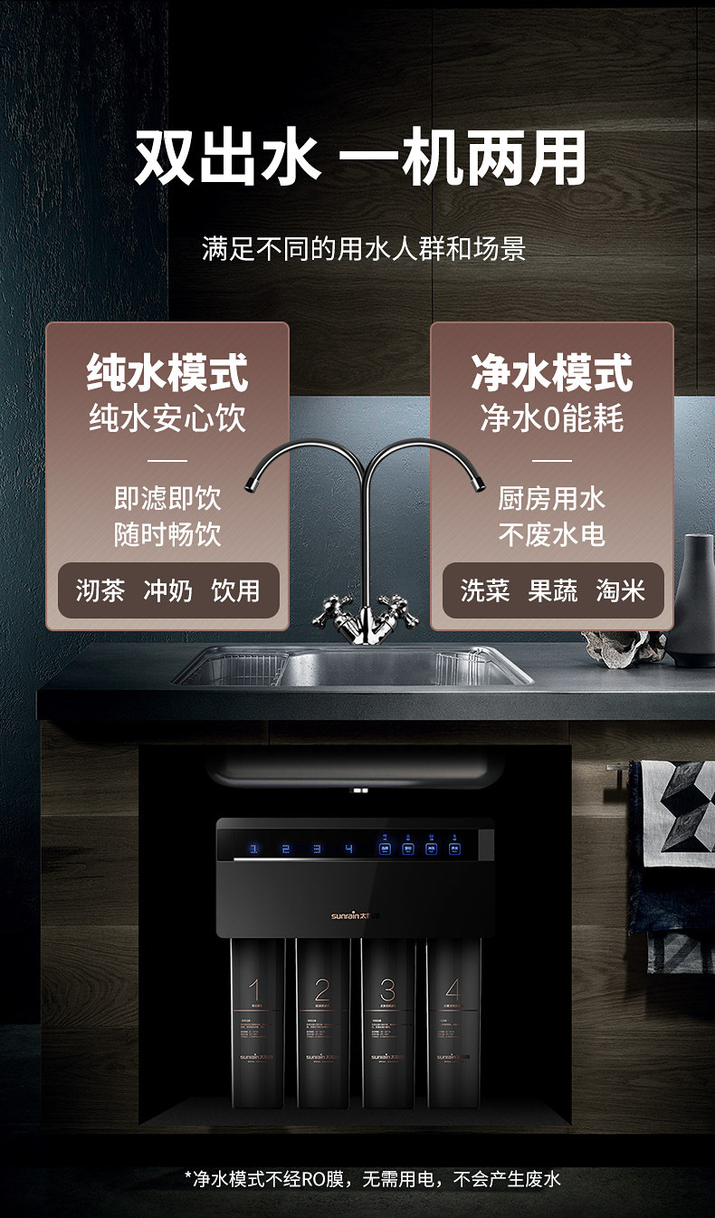 上市公司 太阳雨 Q5 反渗透净水器 RO膜+超滤 废水比1:1 图8