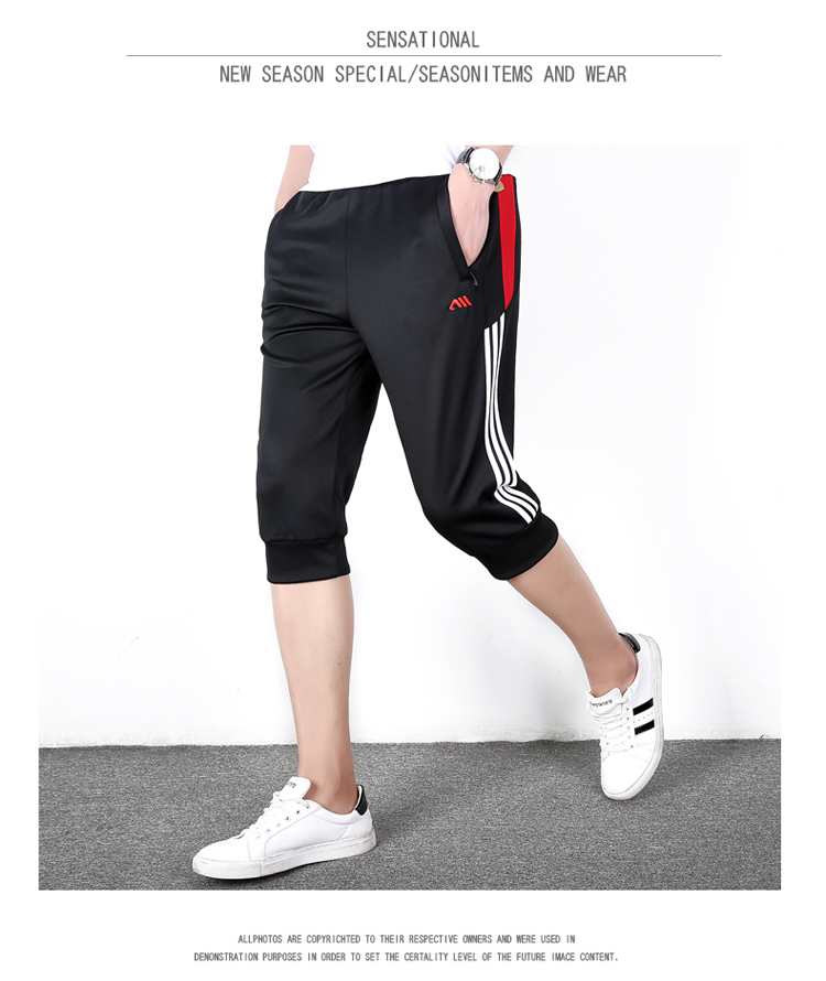 Của nam giới thể thao cắt quần mùa hè phần mỏng lỏng kích thước lớn breathable stretch 7 điểm quần ba thanh chạy quần triều quần thể thao adidas