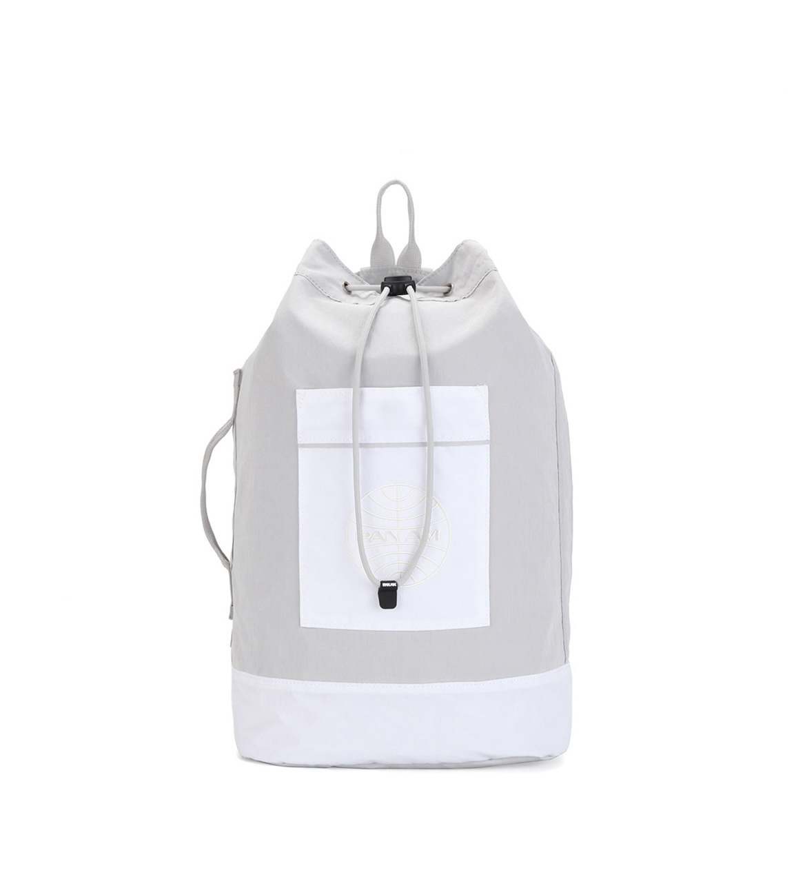 Exit Korea's new single shoulder inclined satchel handbag fashion drawing rope bunches Bucket Wind folding light nylon male and female-Taobao