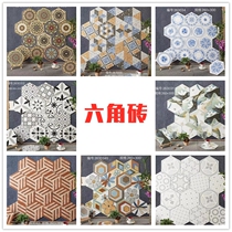 Nordic hexagonal brick bathroom honeycomb wall sticker mosaic bar kitchen toilet TV background wall tile