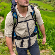 Outdoor Raptors Du B R&D Fabric ~ Summer men outdoor light weight speed dry sun protection mountaineering shirt 5944