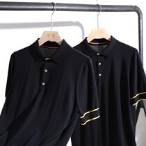 Less and fine imports mercerized long suede cotton high-end mens fashion casual short sleeve knitted turtlenecks POLO 5748