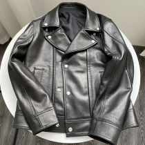 Big cattle only 50 pieces of Australian lambskin autumn and winter men punk Wind locomotive leather leather clothing tide 4350