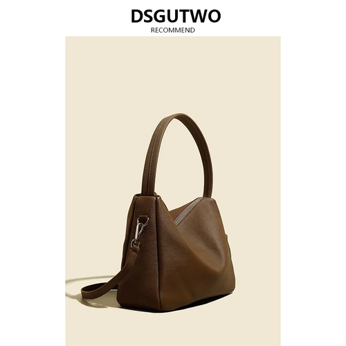 DSGUTWO Кожаная сумка на одно плечо, воловья кожа, французский стиль, из натуральной кожи