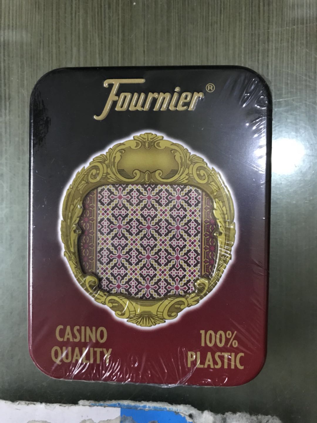 12 Deputy Spanish Fornier plastic playing cards frosted with double frosted 210A red