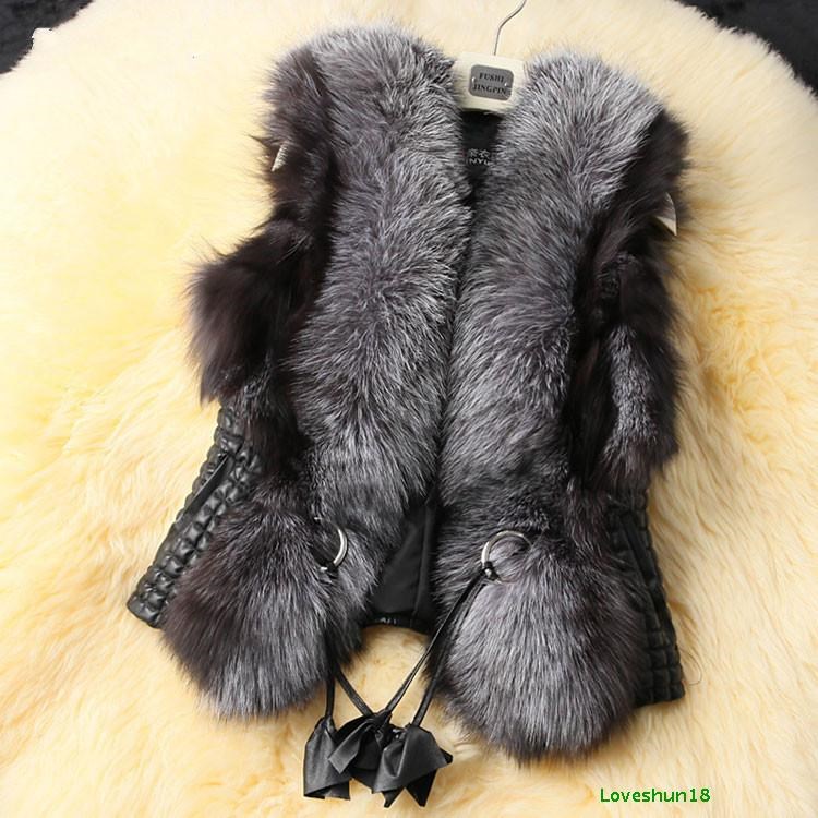 2018 Women Coat Ladies Winter for Coats Leather Vest Jacket