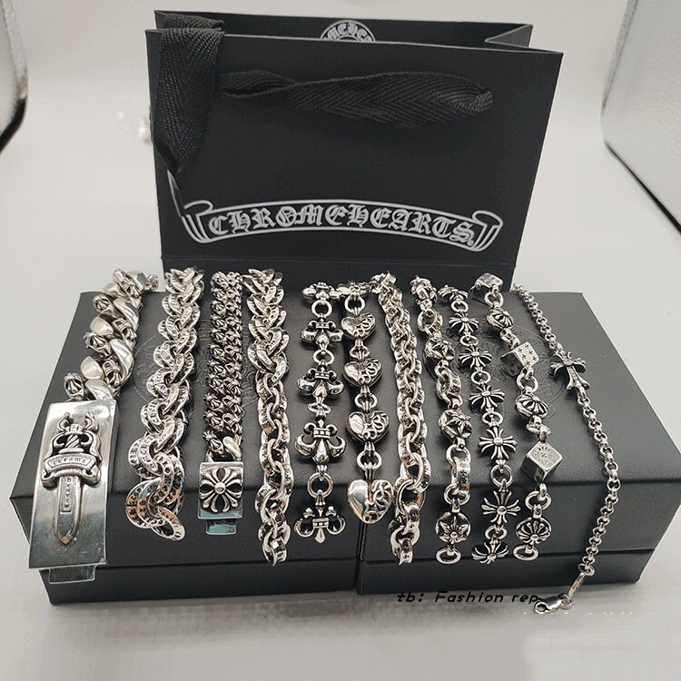 K*Ng Bracelet S925 Chrom Trendy Cross Charm Bracelet Chain K*Ng Bracelet S925 Chrom Trendy Cross Charm Bracelet Chain