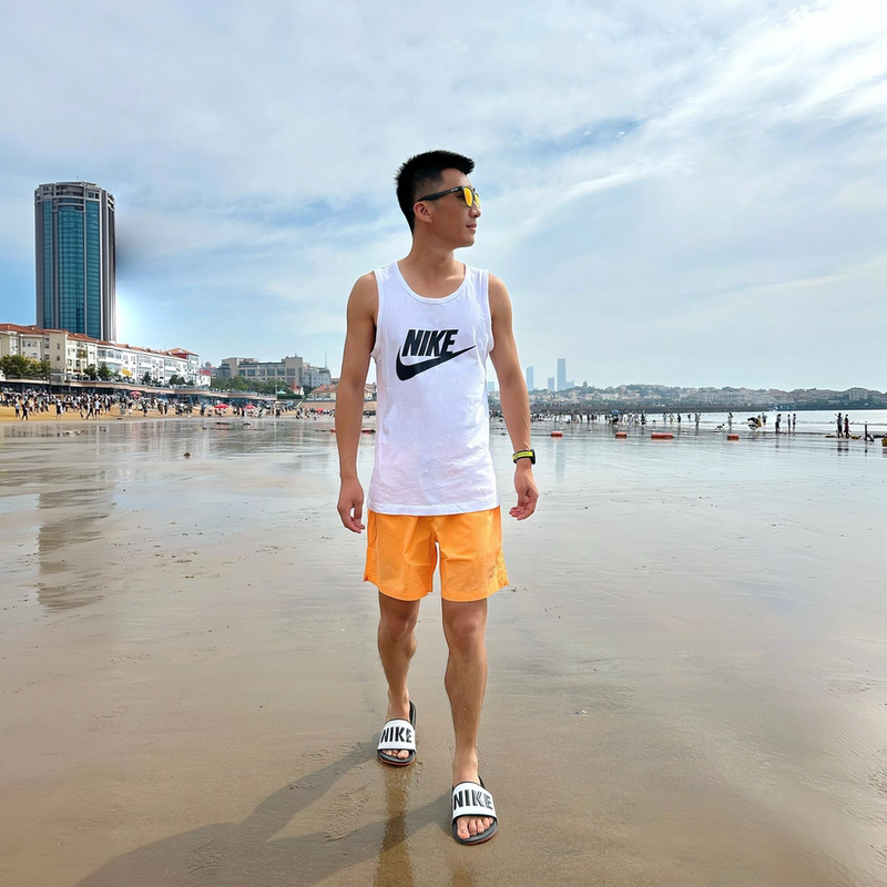 Nike Nike Outlet Genuine Men's and Women's Sports and Leisure Daily Pure Cotton Sleeveless Vest T-Shirt Ar4992