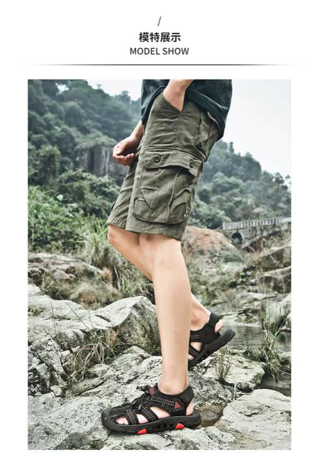 Mùa hè 2019 mới nam bay vải ngoài trời baotou chống trượt dép đi biển dép đi trong nhà - Giày thể thao / sandles dép quai hậu nữ đi học