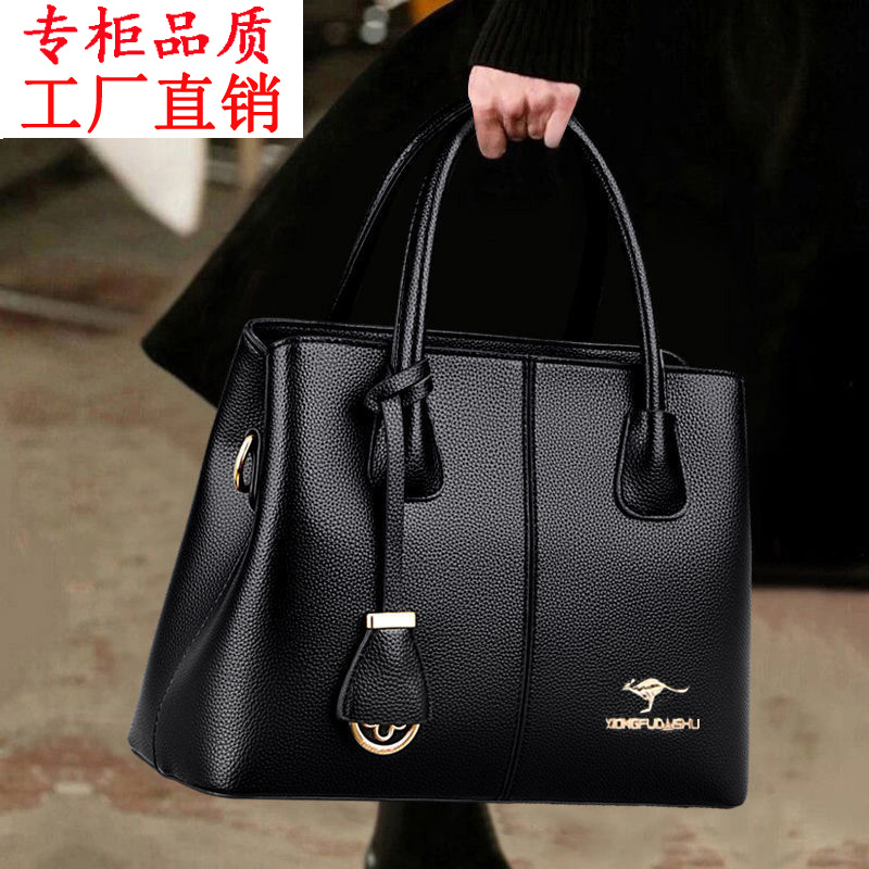 Genuine Leather Handbag for Women 2026 New Crossbody Bag Soft Leather Large Capacity Multi-Layer Fashion Ladies Bag Mom's Large Bag
