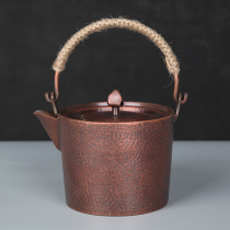 Japanese retro pure copper teapot handmade copper cooking teapot household red copper lifting beam kettle electric pottery stove tea cooker