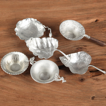 Liuhtang pure tin tea filter tea filter leaf tea leak handmade tea filter kung fu tea accessories