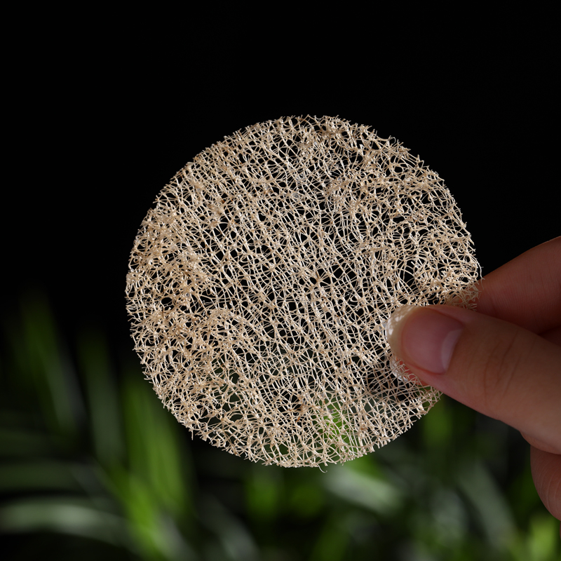 Ultrathin silk melon cushion single layer silk melon sponge teapot cushion purple sand pot cushion tea cup cushion tea-bearing heat insulation accessories