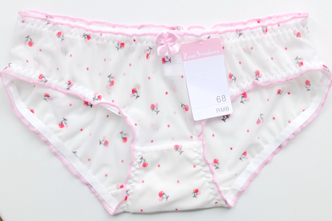 Han Fan Công chúa Gió Hải quân Gió Dâu lưới Phối cảnh Đầm ren tươi eo thấp Quần lót tam giác Cotton quan lot dep