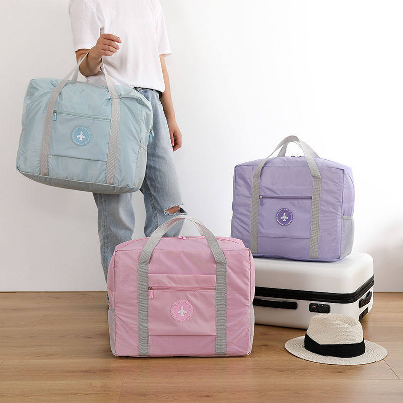 Folding travel bag Sleeve Pull-Lever Box Hand Lading Shoulder Bag Short Large Capacity Waterproof Clothing Finishing Bag Check-in Bag