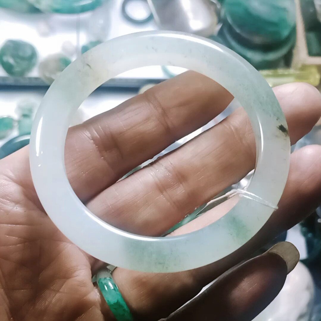 Nanyang Unique Jade Boutique Ice Bottom Water Ink Jade Bracelets Fresh and tacky women's bracelets Big Pro price Handmaid's Unique Mountain Jade