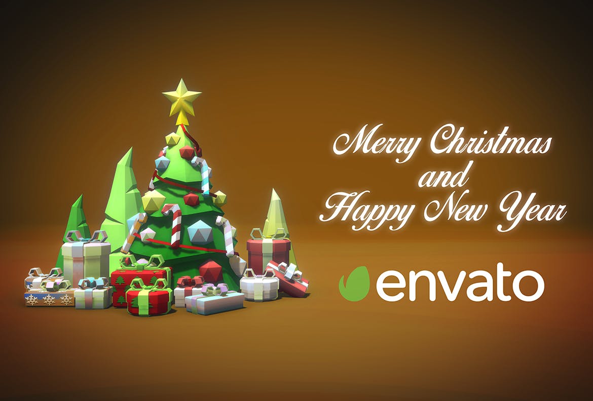 创意圣诞节 新年主题背景图素材merry Christmas And A Happy New Year 变色鱼