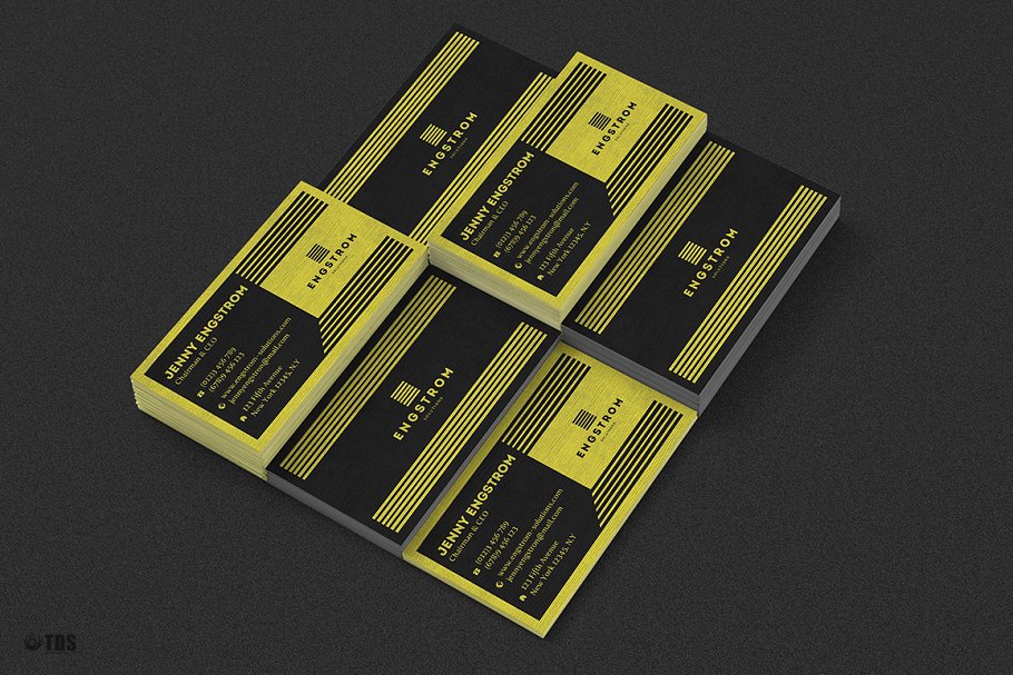 黄绿色的企业VI模板 Black Yellow Corporate Identity PSD设计素材模板