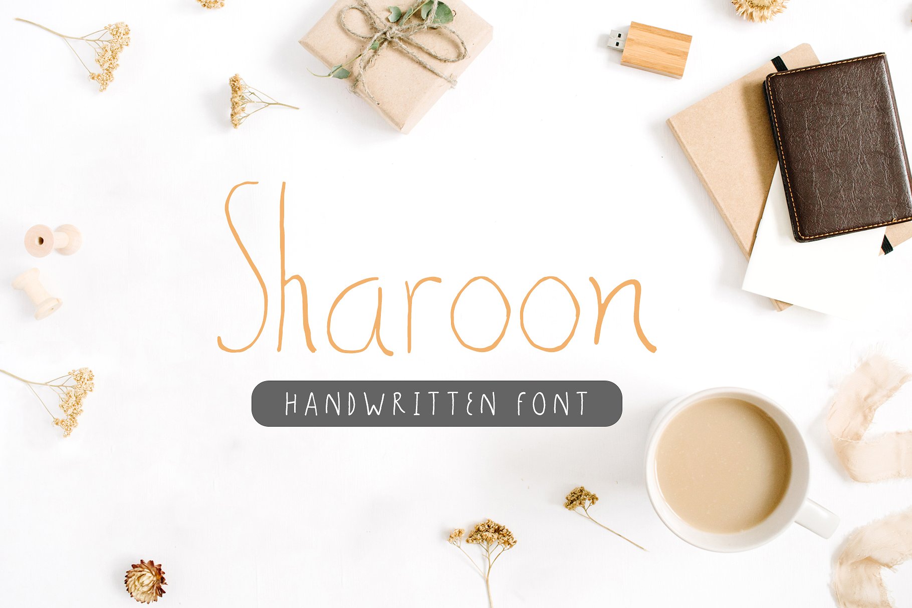 流畅的手写英文字体 Sharoon Handwritten Sans Serif Font设计素材模板