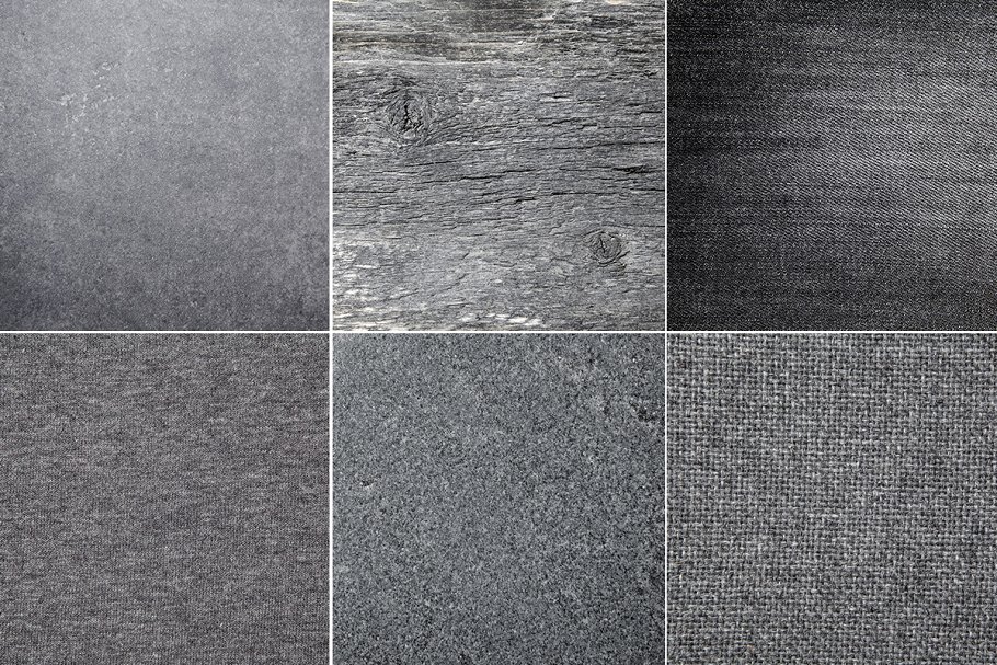 粗糙麻布复古木纹背景纹理素材 Different grey textures设计素材模板