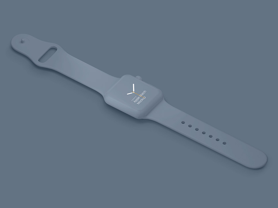 苹果AppleWatch智能手表样机智能贴图模型效果图模版Sketch素材 Y0099设计素材模板