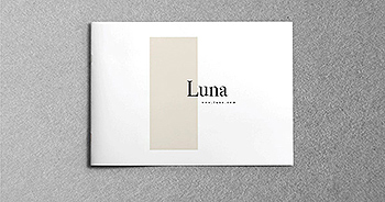 时尚企业Lookbook横版设计InDesign模板 LUNA – A5 Landscape Lookbook template
