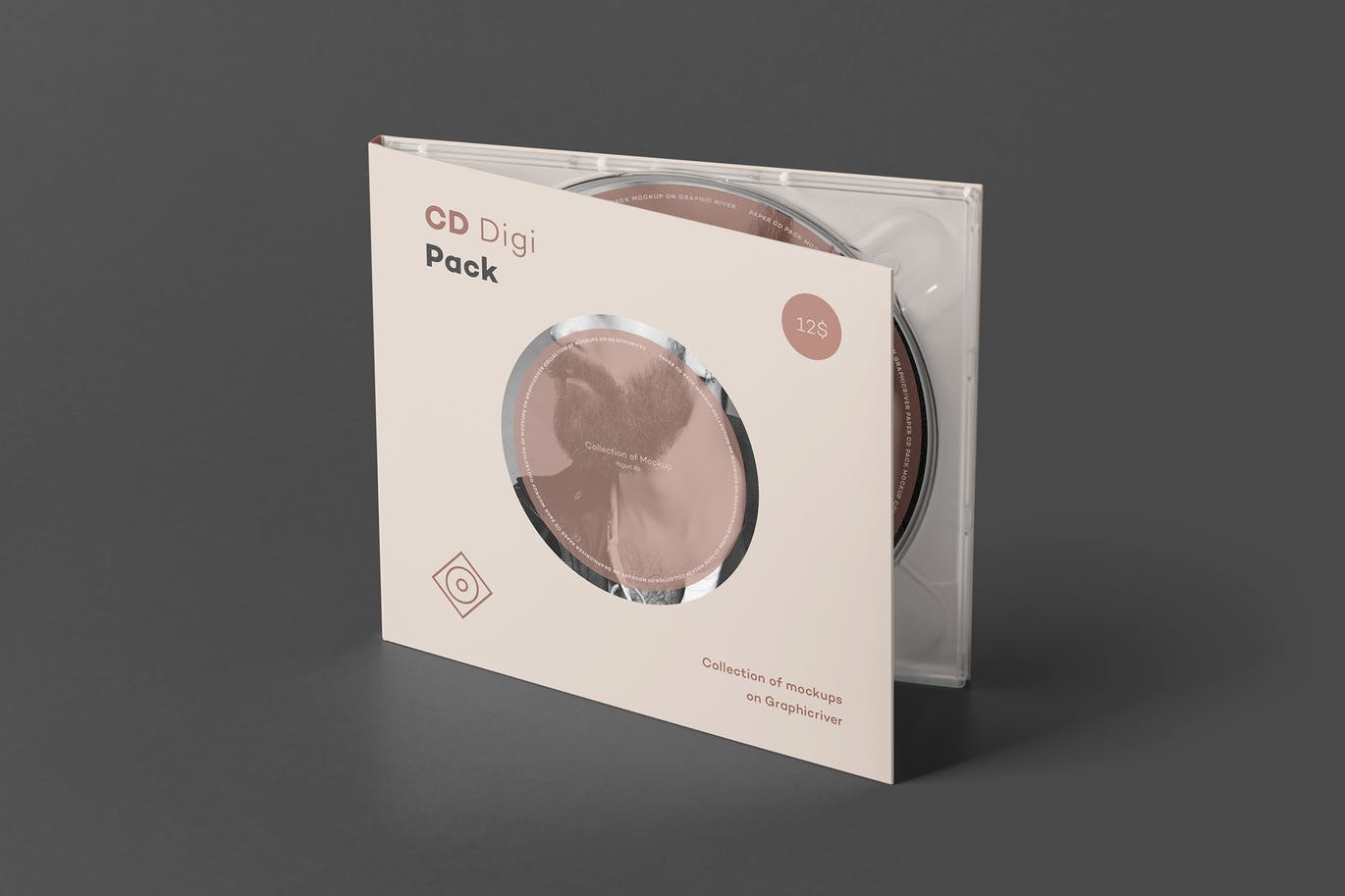 CD光盘包装样机VI样机时尚高端优雅质感的高品质提案设计展示模型mockups设计素材模板