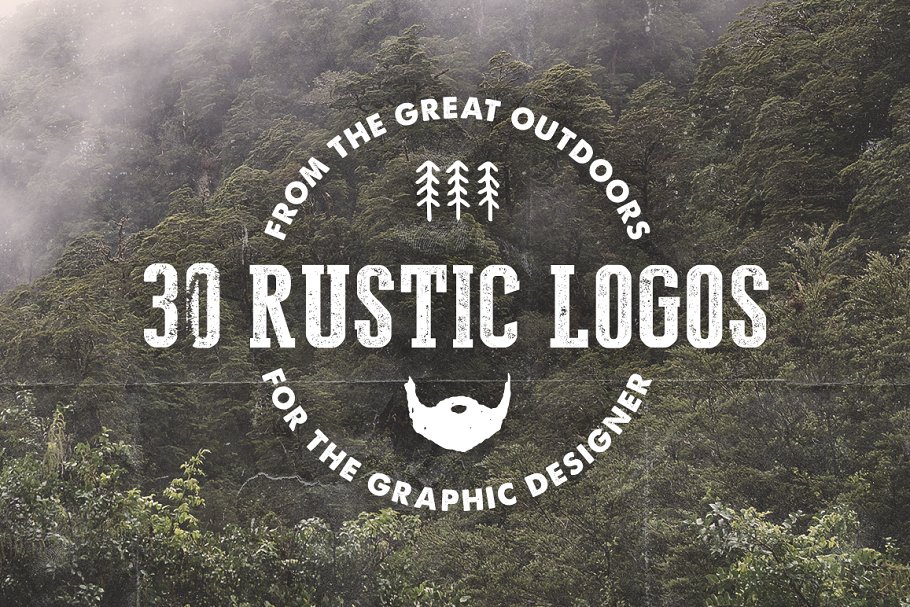 logo素材30个质朴的手绘设计 30 Rustic Hand Drawn Logos设计素材模板