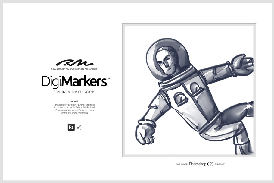 马克笔笔刷下载 RM Digi Markers设计素材模板