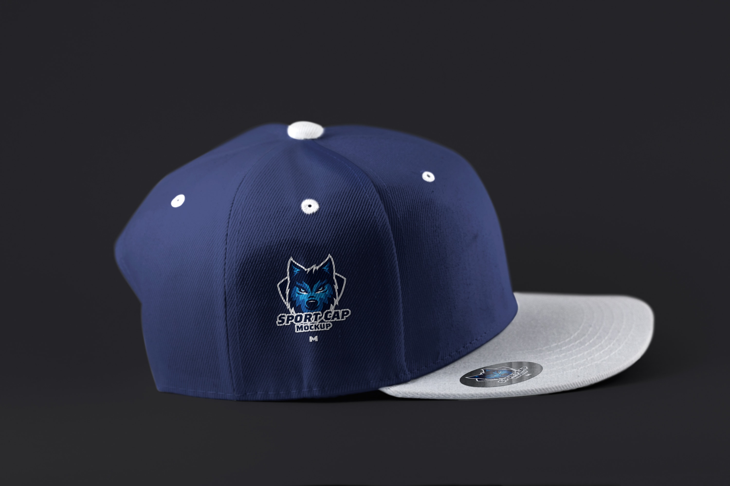 运动帽侧视图模型 Sports Cap Side View Mockup 01设计素材模板