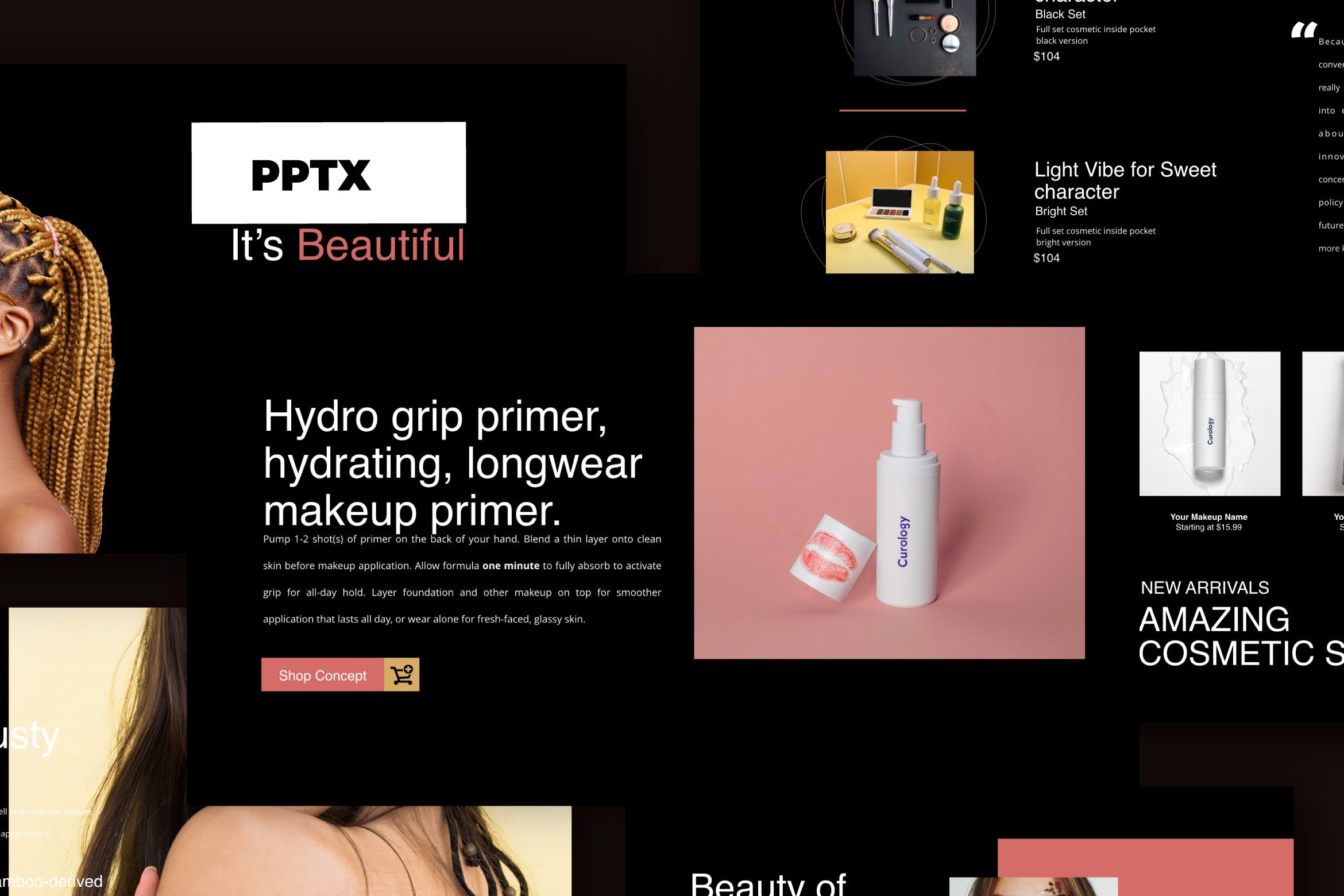 化妆美妆时尚优秀ppt模板下载[PPTX]设计素材模板