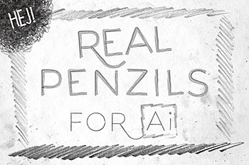 逼真的铅笔Ai笔刷 REAL PENZILS FOR Ai