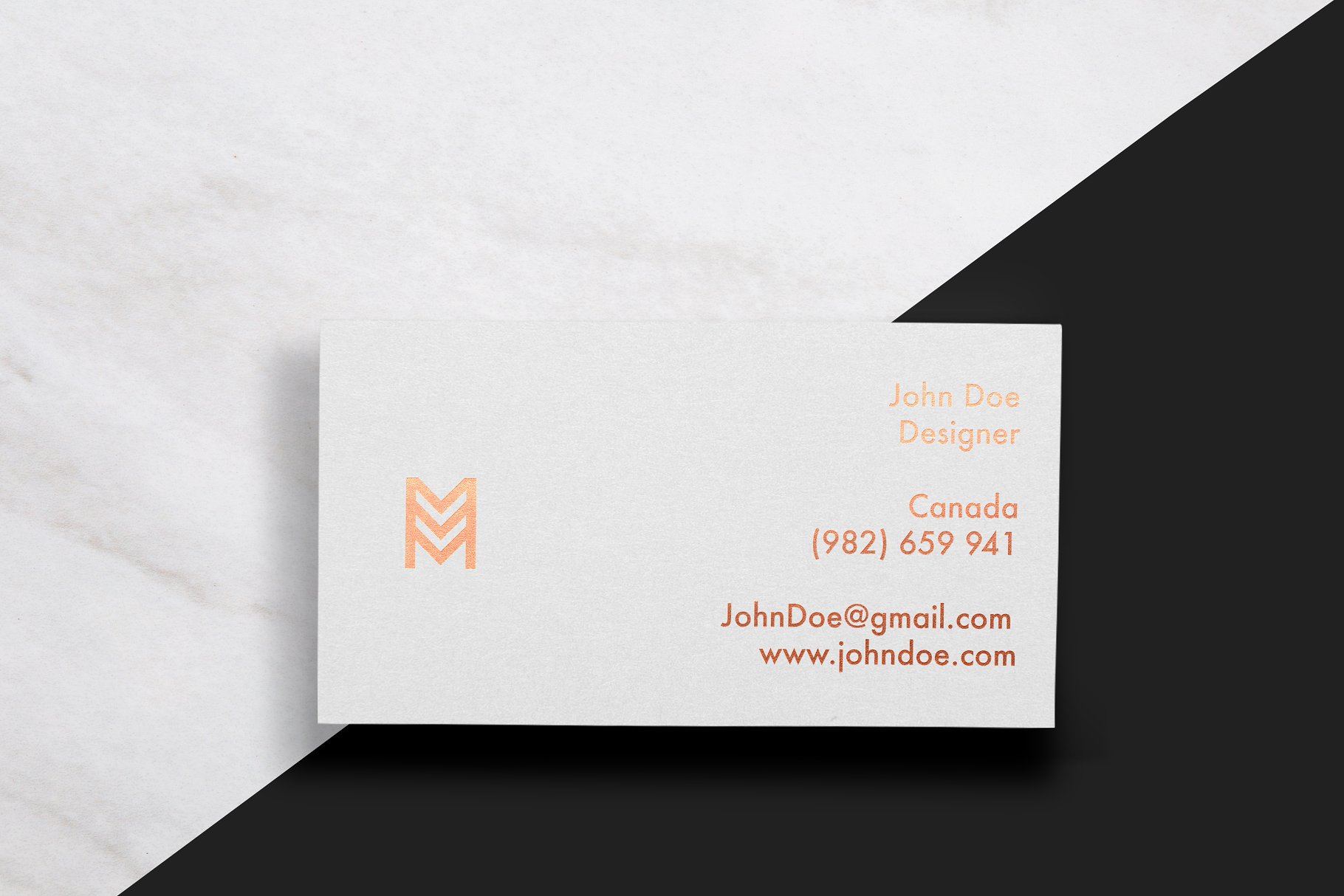 优雅的商业名片样机 Elegant Business Card mockup设计素材模板