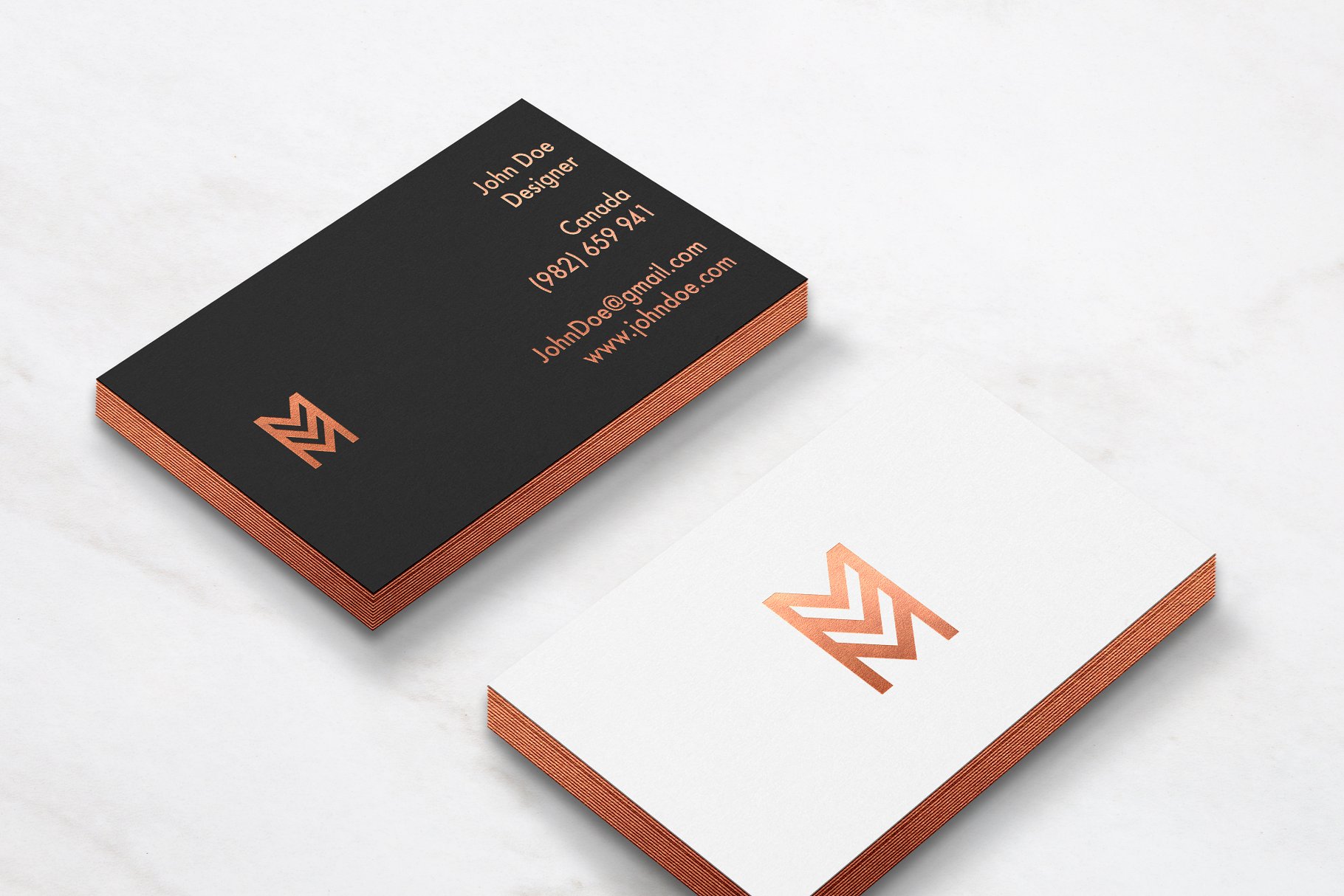 优雅的商业名片样机 Elegant Business Card mockup设计素材模板