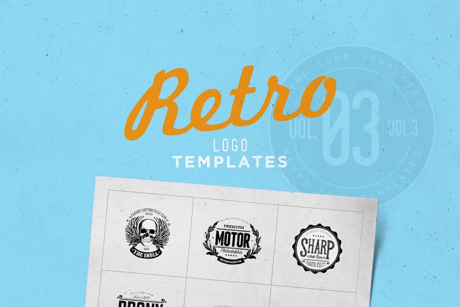 经典logo素材设计模板 Retro Logo Templates V.03设计素材模板