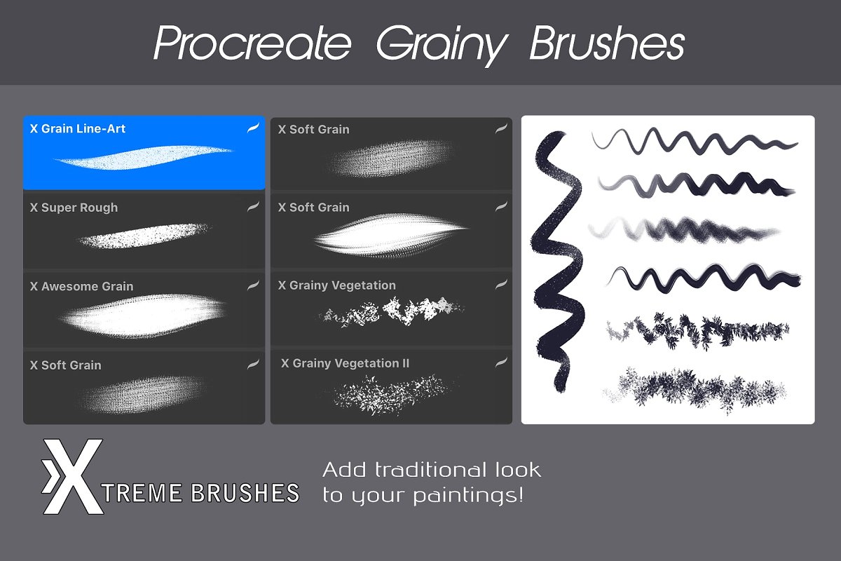 iPad Pro笔刷下载墨迹笔刷Procreate笔刷下载[brushset]设计素材模板