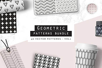 Geometric Pattern Collection - 1 几何图形风格的背景纹理素材 