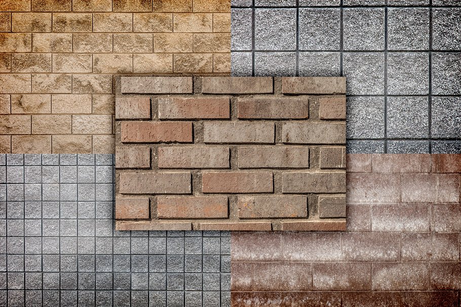 砖石图案纹理素材包1 Brick and Stone Textures Pack 1设计素材模板