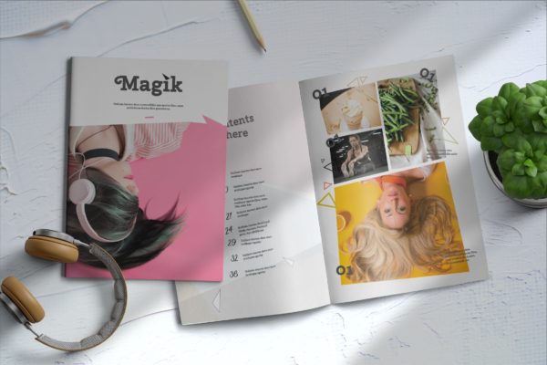 现代时尚生活杂志设计INDD模板 Magik | Magazine Template